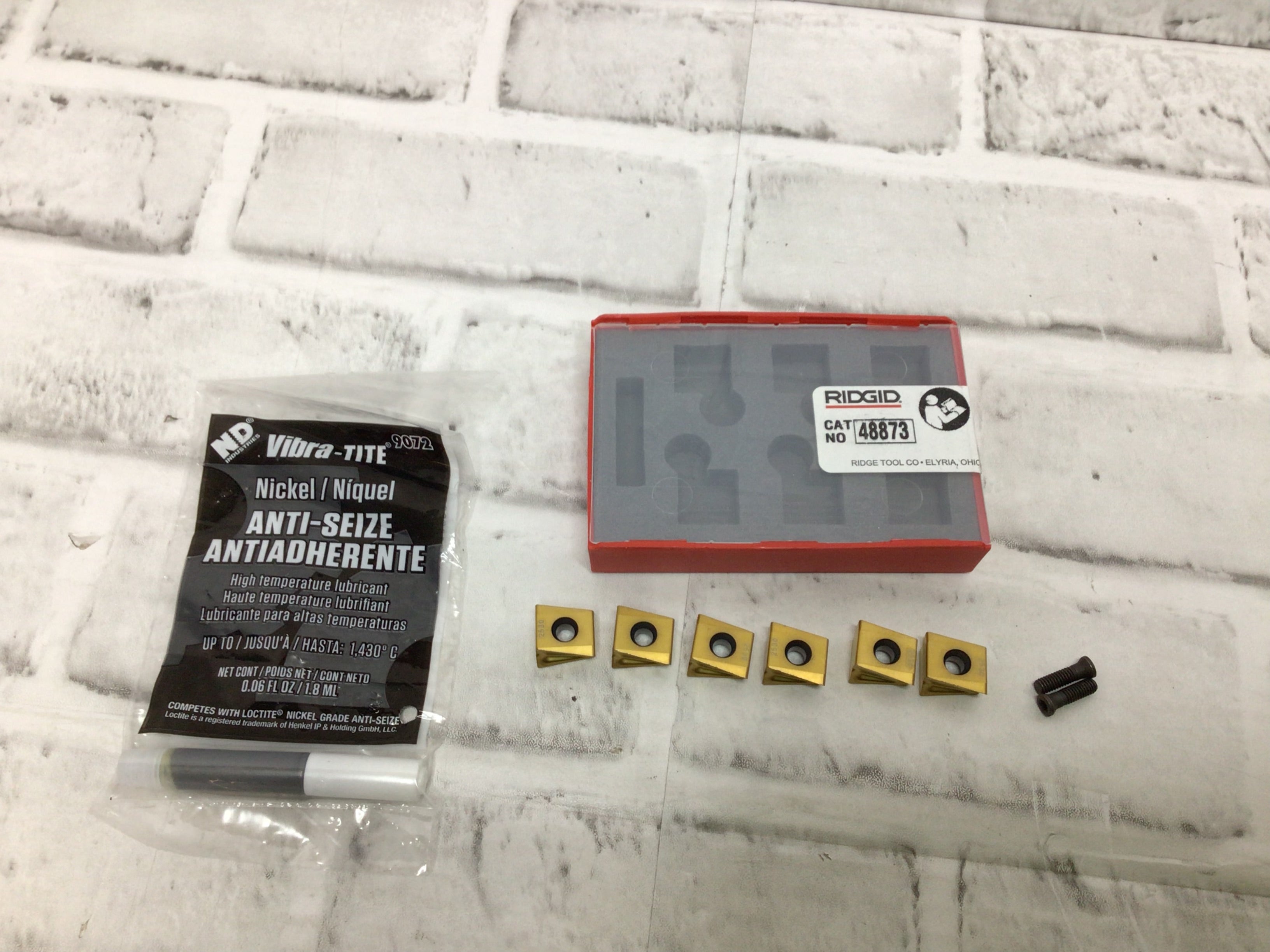 RIDGID 48873 B-500 Replacement Beveller Inserts, Pack of 6 Inserts (8174777237742)